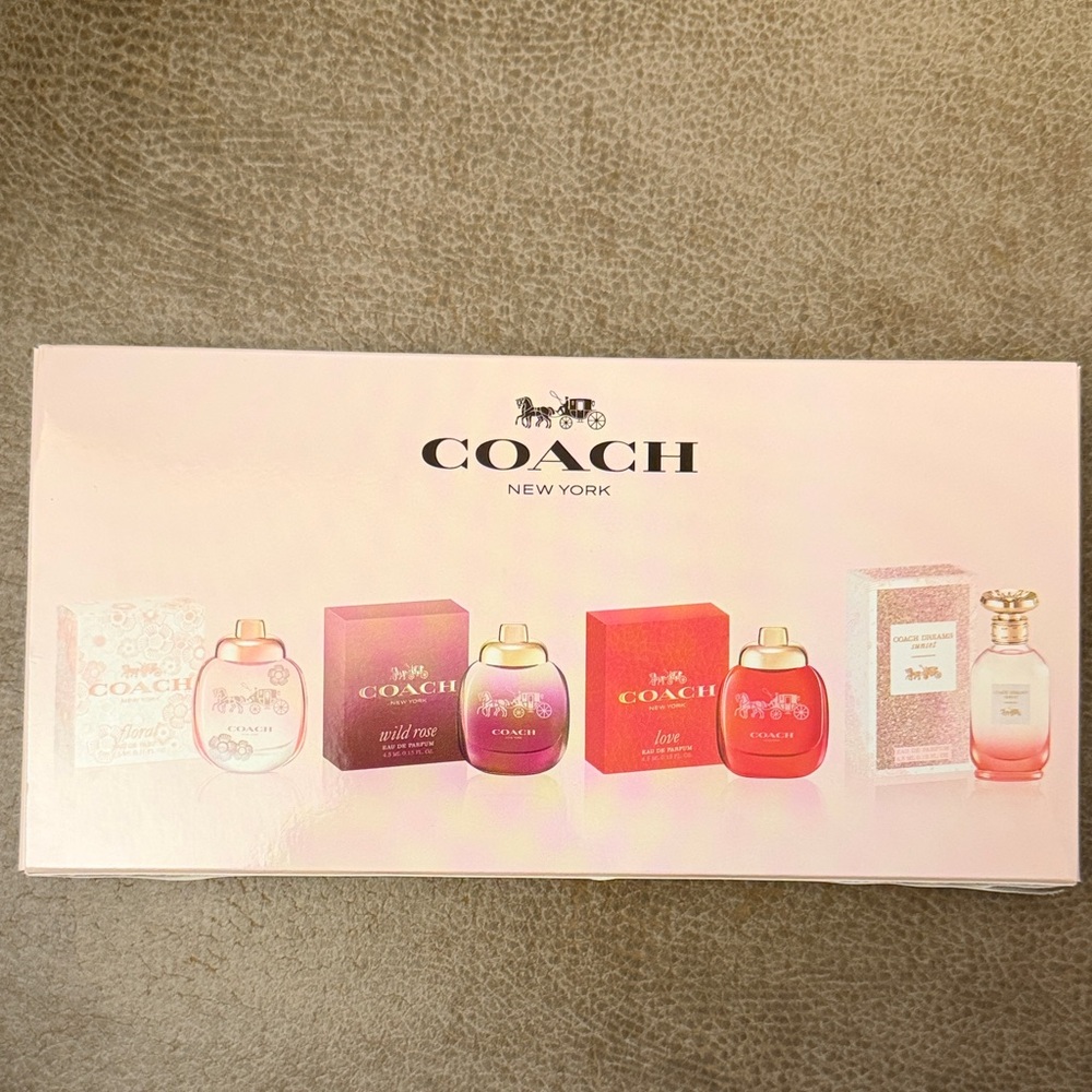 Coach Women's 4 pc Mini .15oz Eau de Parfum wild rose floral love dreams sunset
